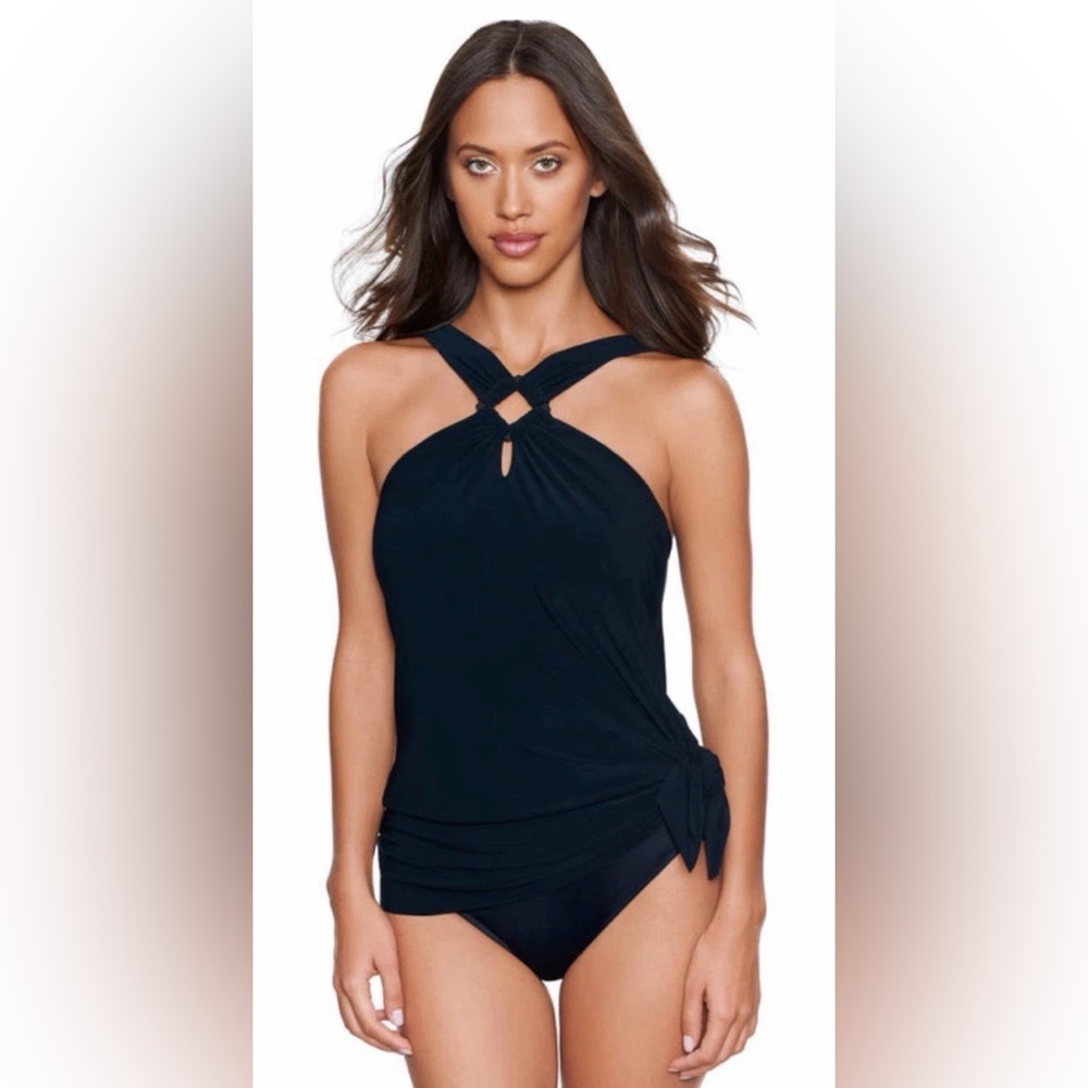 Miraclesuit Beverly Swim Dress Black Magicsuit NEW size 8